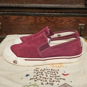 Keen Women's Burgundy Slip-On Sneakers